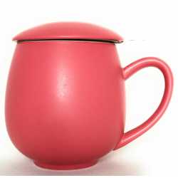 Tazze_Ceramica bombata color rosa con filtro